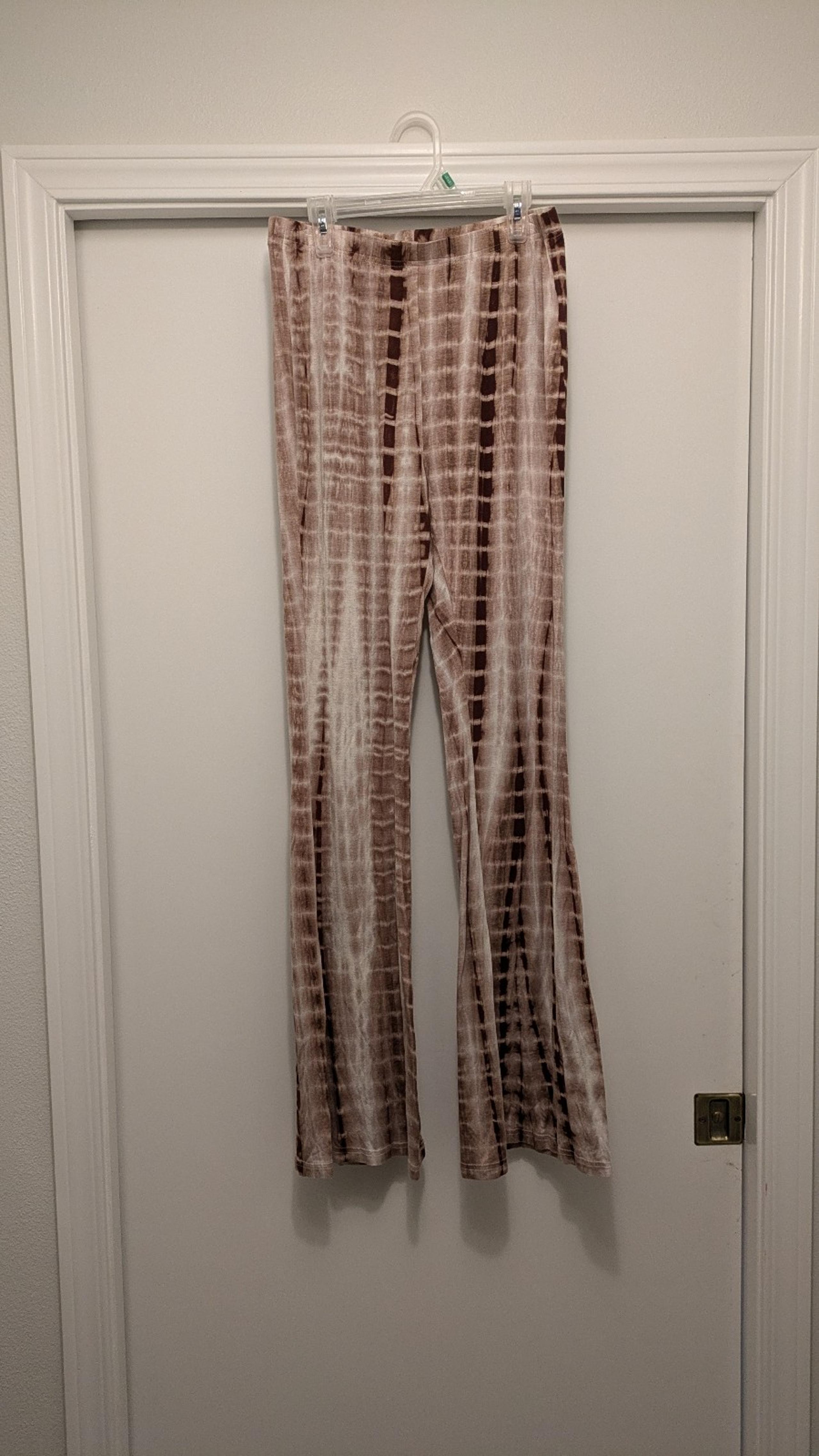 Brown flare stretch pants Size XL