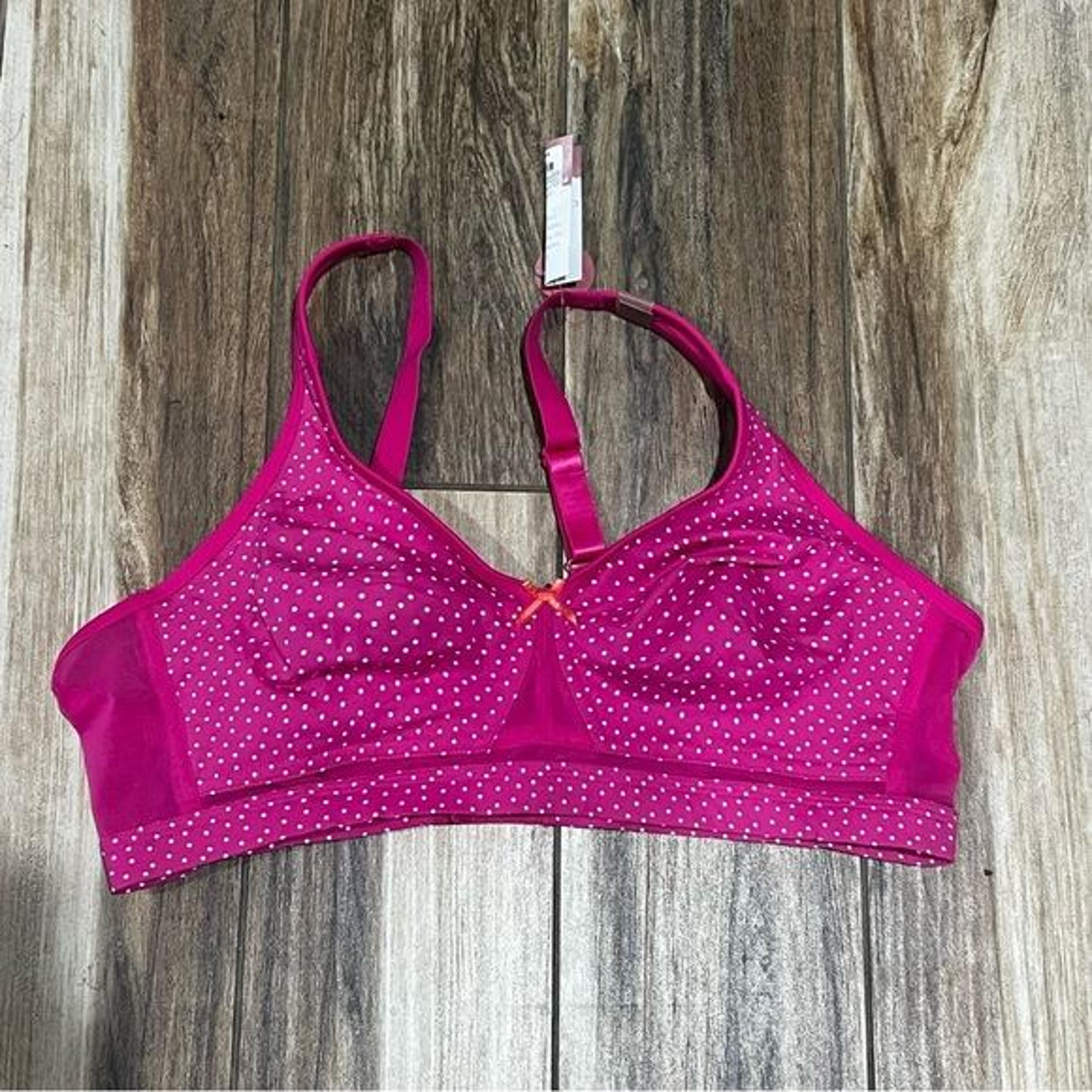 Cacique pink polka dot bra nwt