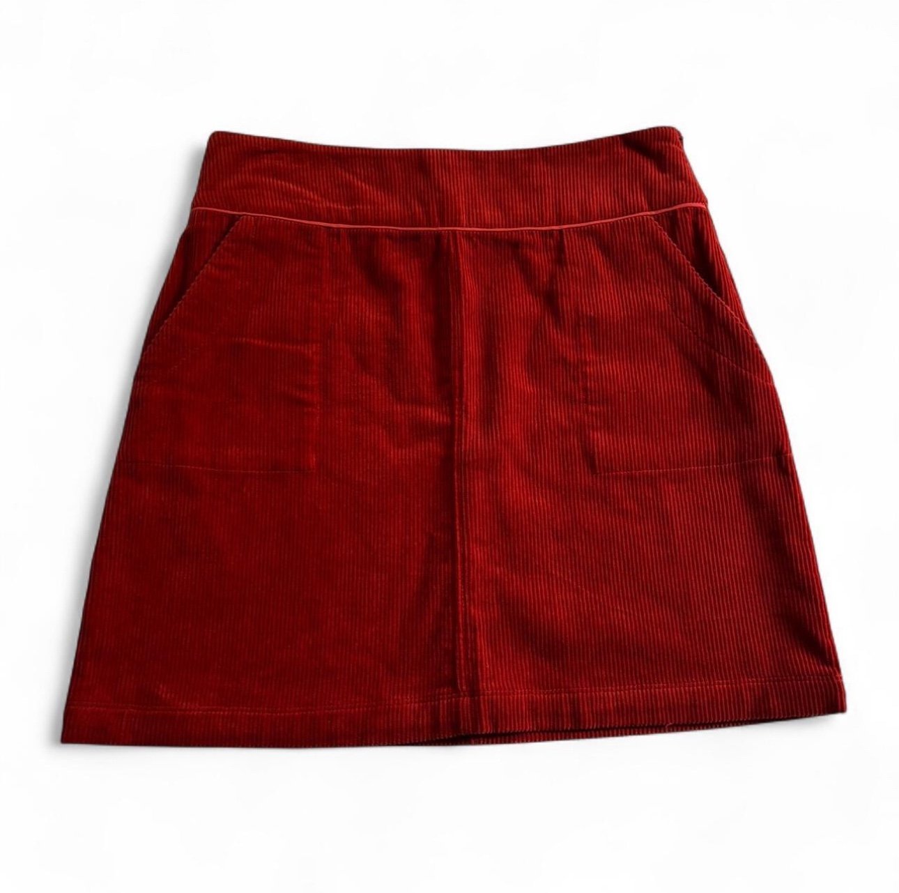 Sundance Women's Medium Better Days Corduroy Mini Skirt Red Orange