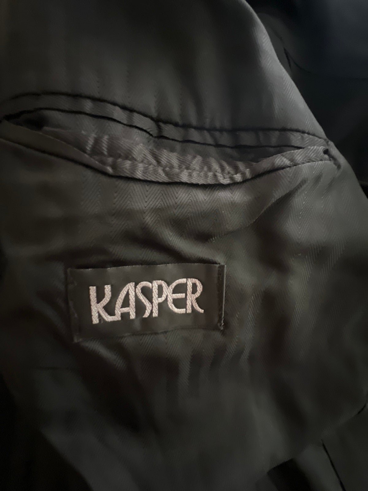 Kasper Men’s Black Cashmere Blend Wool Overcoat