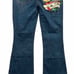 Ed Hardy Slim Flare Women's Multi Color Embroidery Blue Jeans Size 30