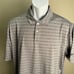 Nike Dri-Fit Men's lot of 2 blue and gray striped s/s golf polo shirts Large L