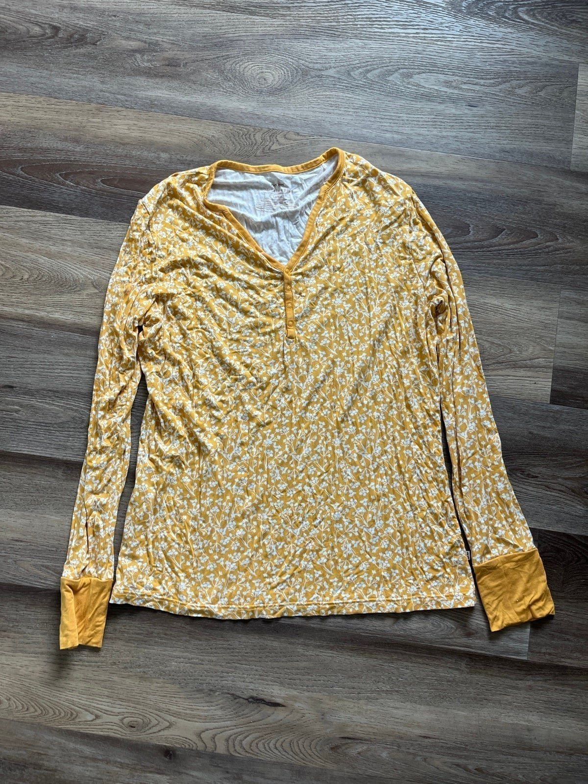 Womens little sleepies golden poppies pajama top