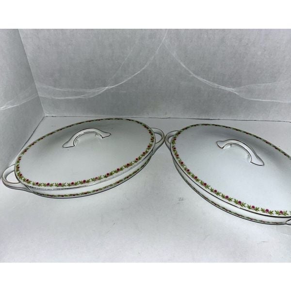 Vintage J&C Bavaria Covered Casserole Dishes set of 2