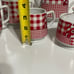 Vtg Red/White Quilted Pattern Teapot/4 Cups/ Creamer/Sugar/ A Price Import Japan