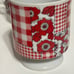 Vtg Red/White Quilted Pattern Teapot/4 Cups/ Creamer/Sugar/ A Price Import Japan