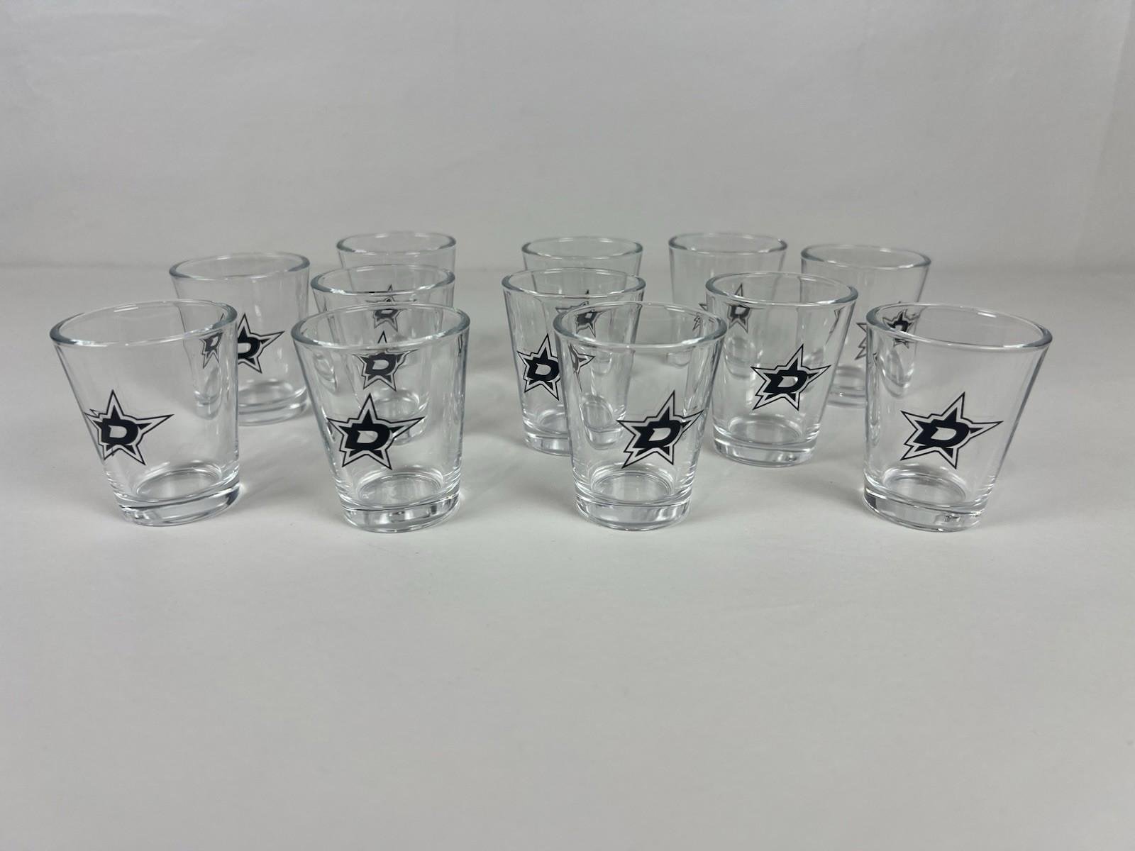 Set Of 12 Dallas Stars Black 2oz Gameday Shot Glass - GUC