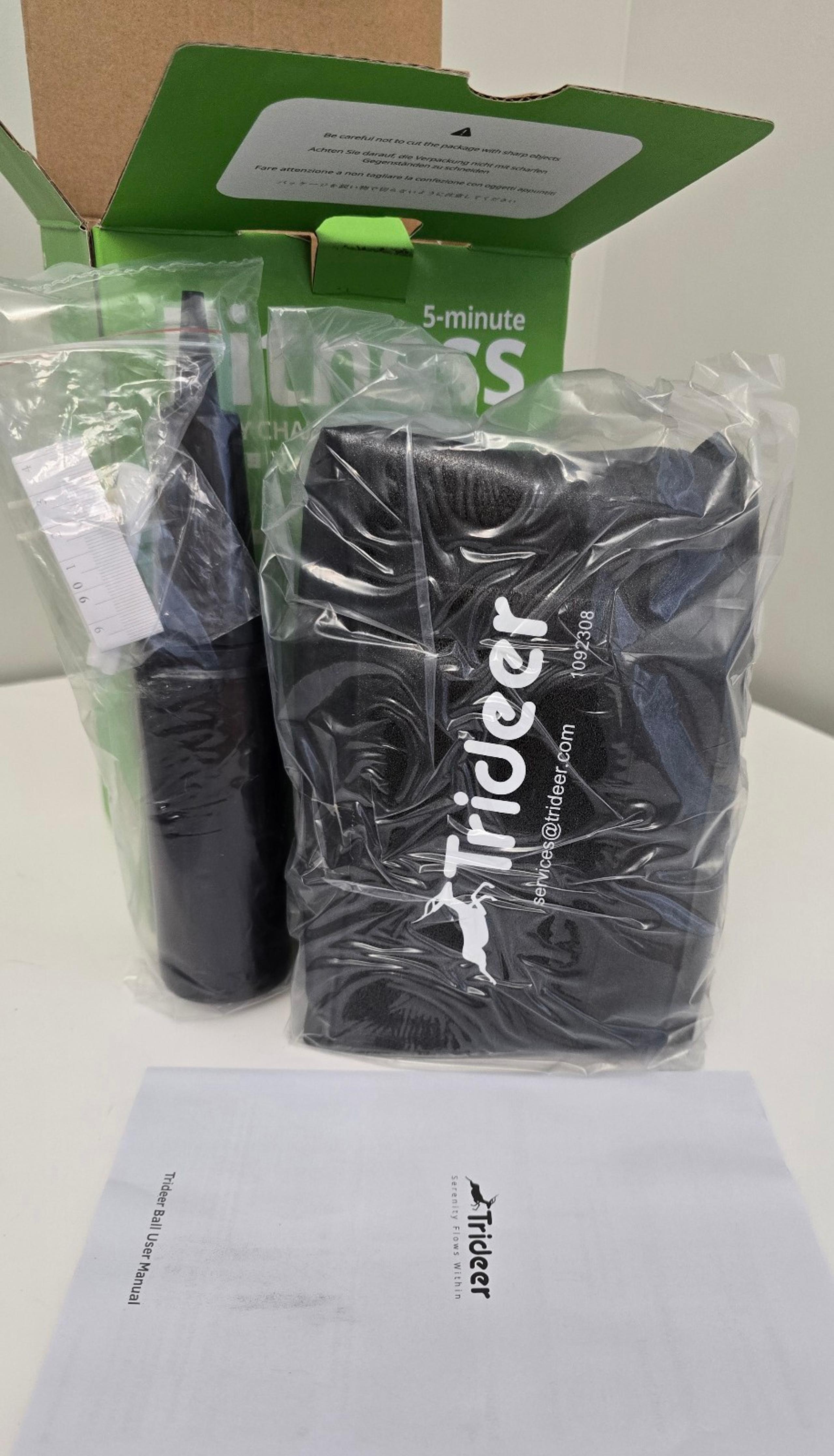 Trideer Yoga Ball Black Large 23-26 Inches with Pump 30 Day Fitness Challenge