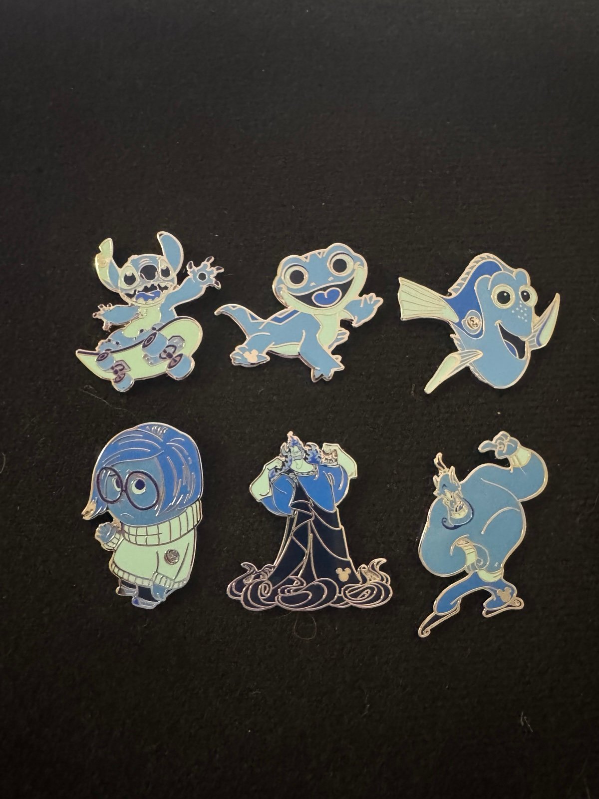 2025 Walt Disney World Complete Set Blue Color Hidden Mickey Disney Wave A Pins