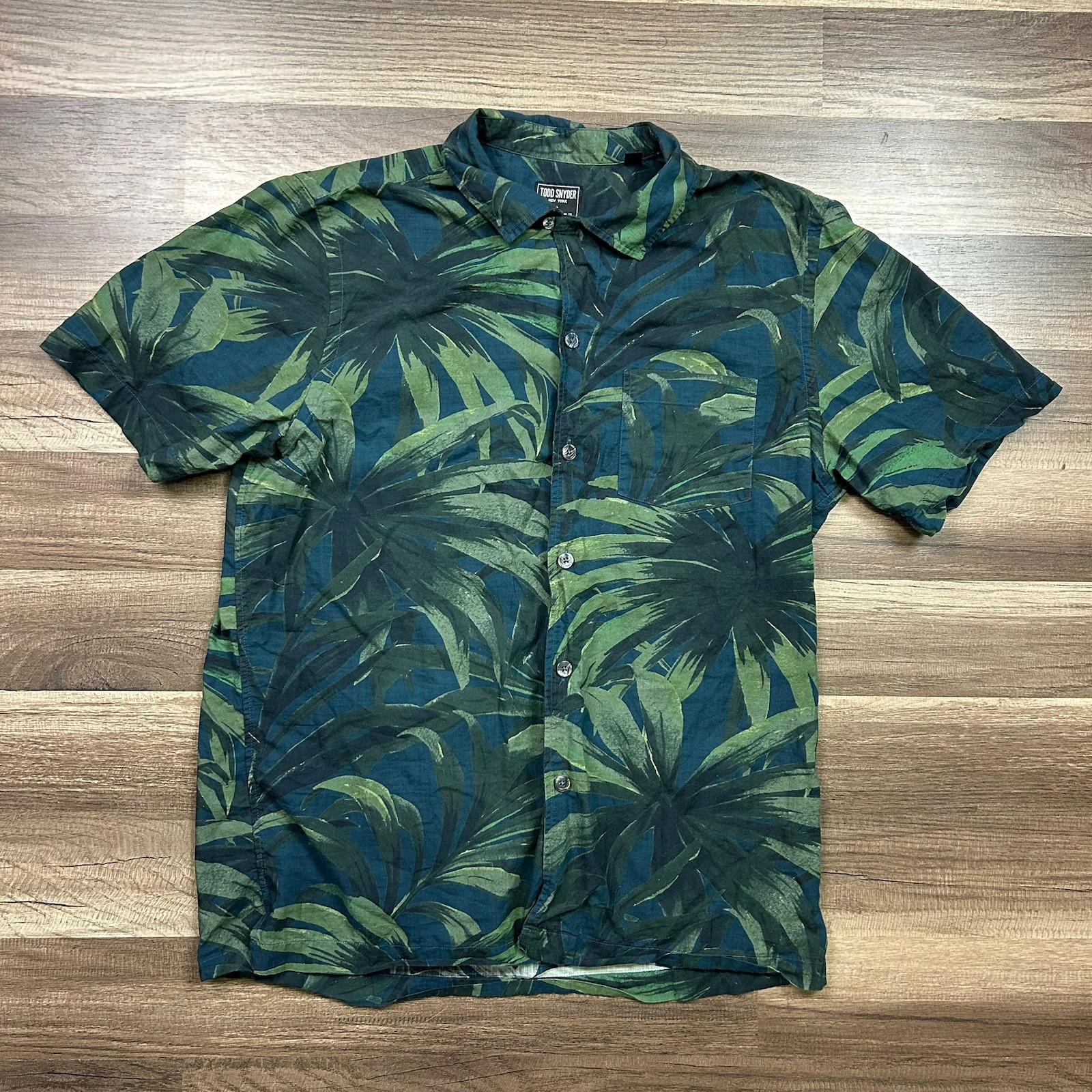 Todd Snyder X Albiate Palm Floral Short Sleeve Button Up Shirt Men's Medium
