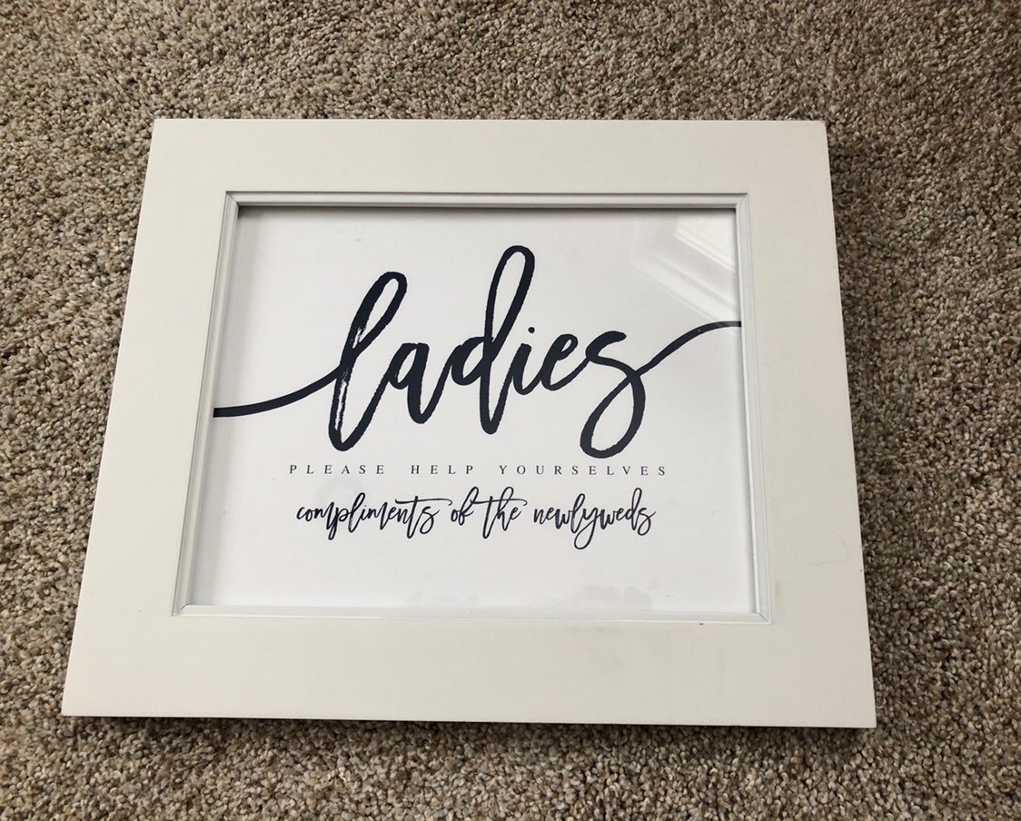 4 Framed Wedding Signs