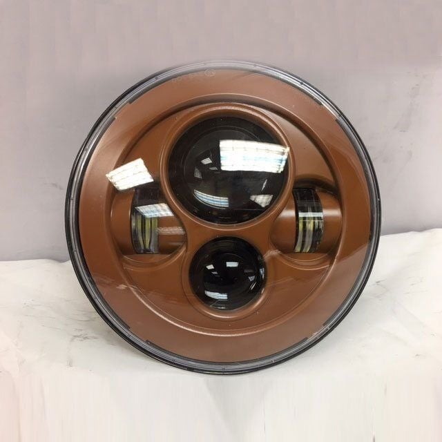 7 Replacement LIGHT BROWN Projector HID LED Light Bulb Headlight For Harley