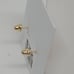 14k Solid Gold Moon Stud Earrings