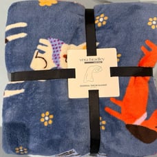 Vera Bradley Bark Park ( Dogs) Throw Blanket 80” X 50” NWT