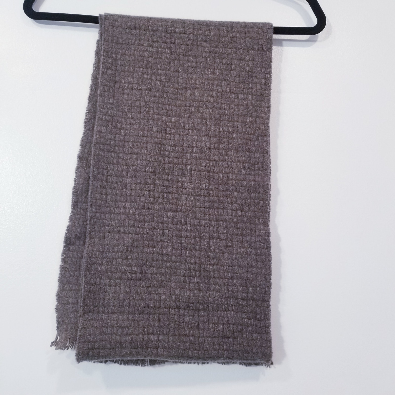 Nordstrom Brown Cashmere & Wool Knit Scarf