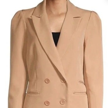 Walter Baker Classic Peak Lapel Blazer - Tan - Size Medium