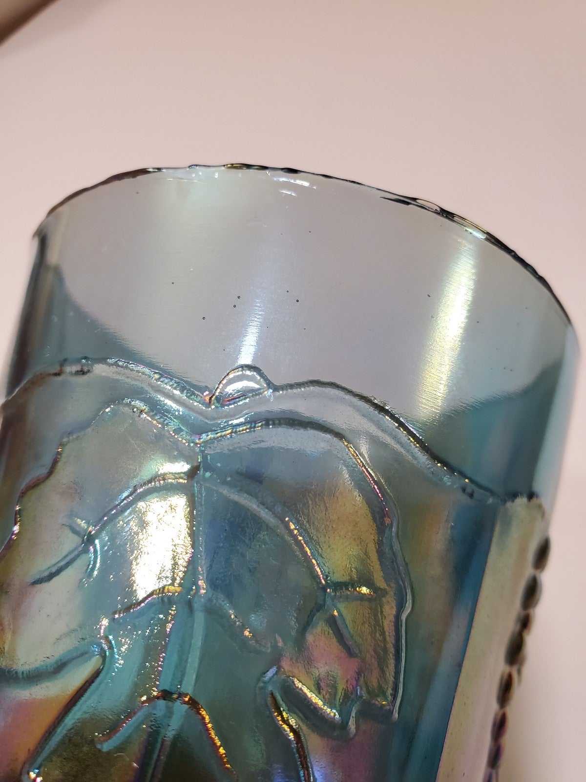 Indiana Glass Harvest shops Grape Carnival Glass Pitcher and 8 Tumblers Vintage