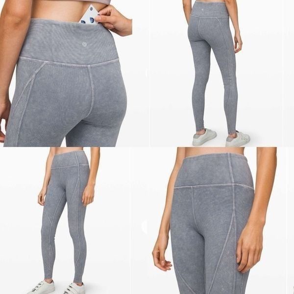 Lululemon Wunder Under High-Rise Tight *Snow Washed Ribbed 28 size 6