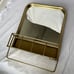 Gold Metal Hanging Bathroom Mirror Organizer