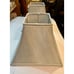 Pair, Green Lamp Shades With White Trim