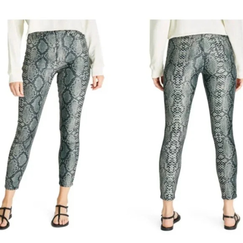 200 French Connection Grey Animal print Skin Leggings, size 6
