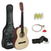 38 Natural Beginners Acoustic Guitar Wooden 6 Strings WithCase,Strap,Tuner, Pick