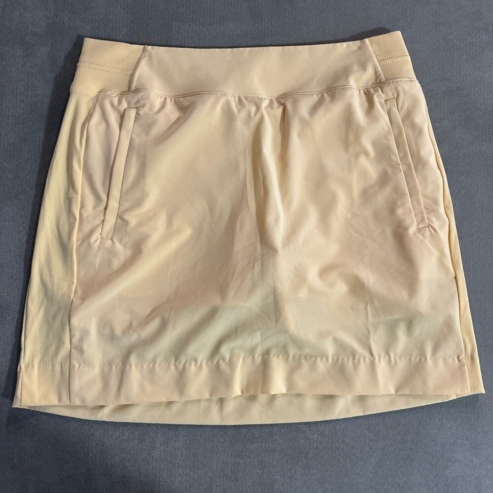 NEW 59 ATHLETA TENNIS SKORT Short Skirt Size 8 Medium Lunaria Yellow
