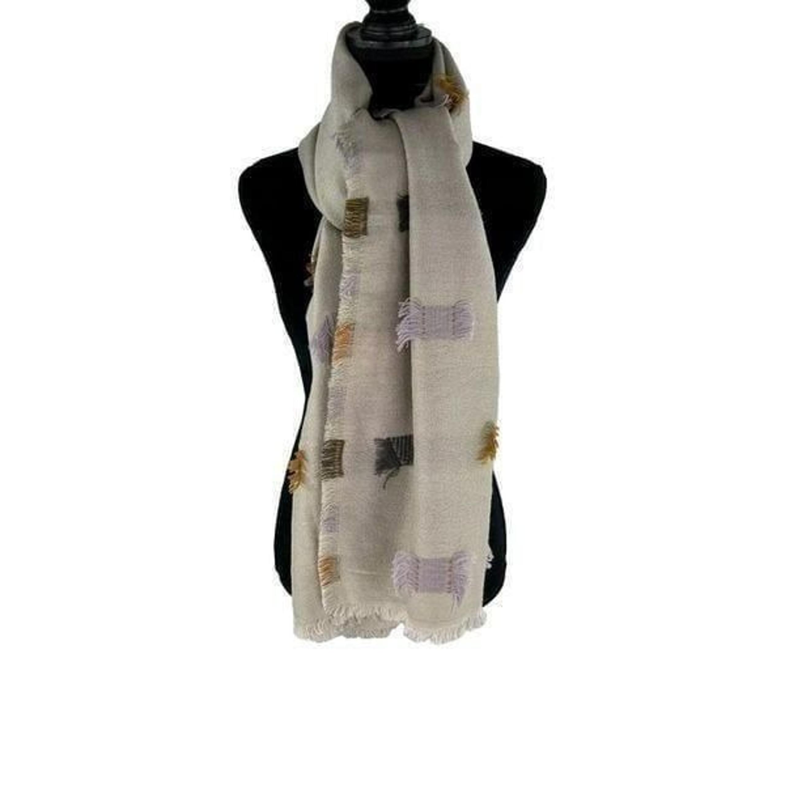 Madewell Scarves Wraps Women's Cotton Blend Multicolor Patchwork Scarf