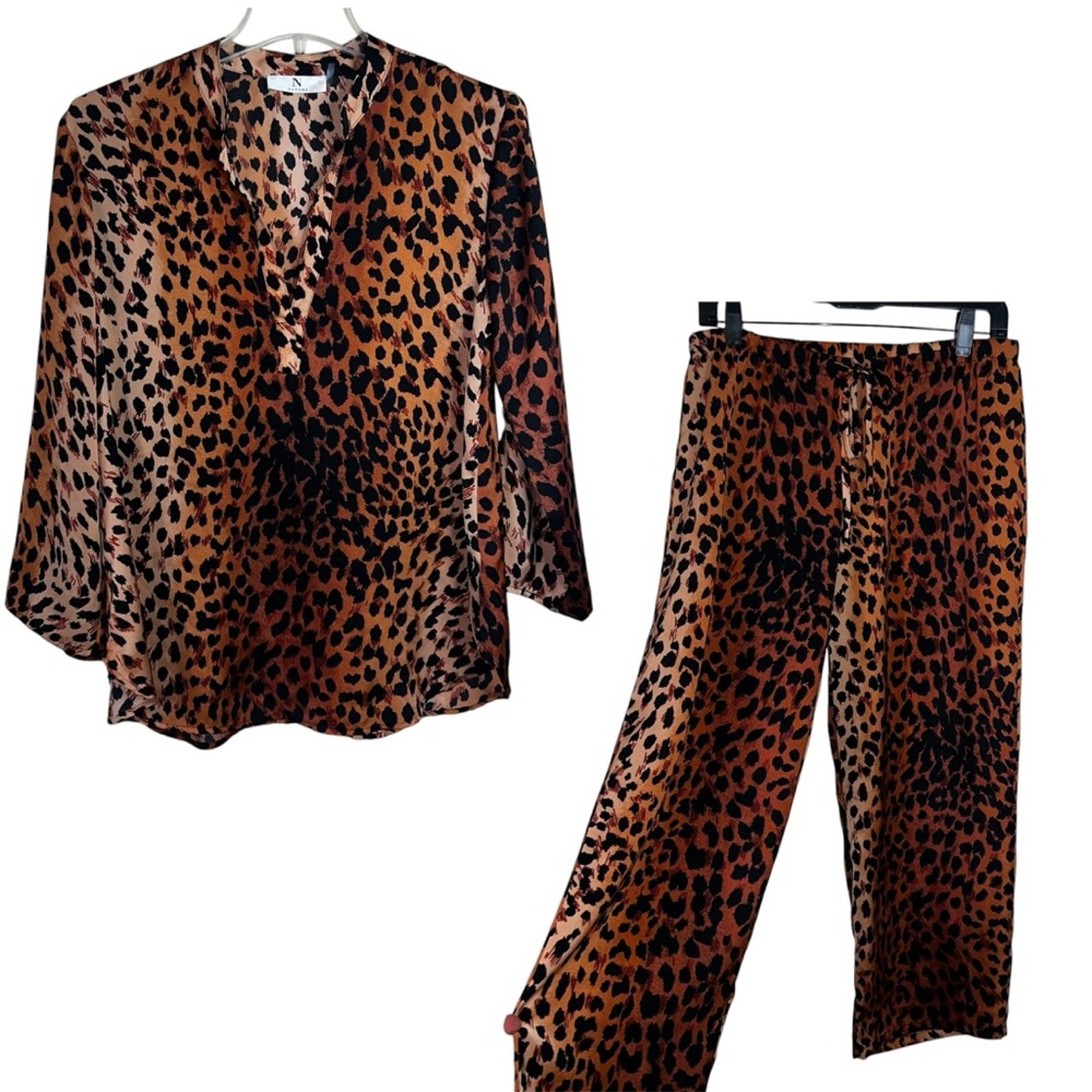 Natori Pajama Set Cheetah Print Size Small