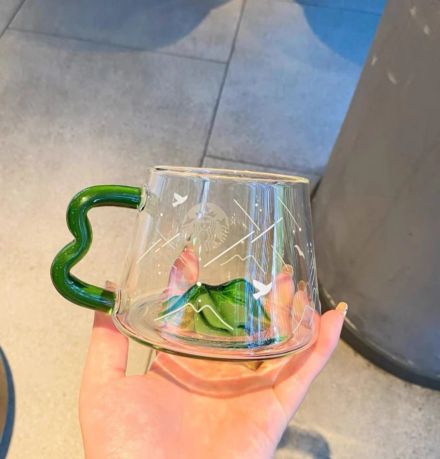 Starbucks Korean Limited Fuji Mountain Glass Cup