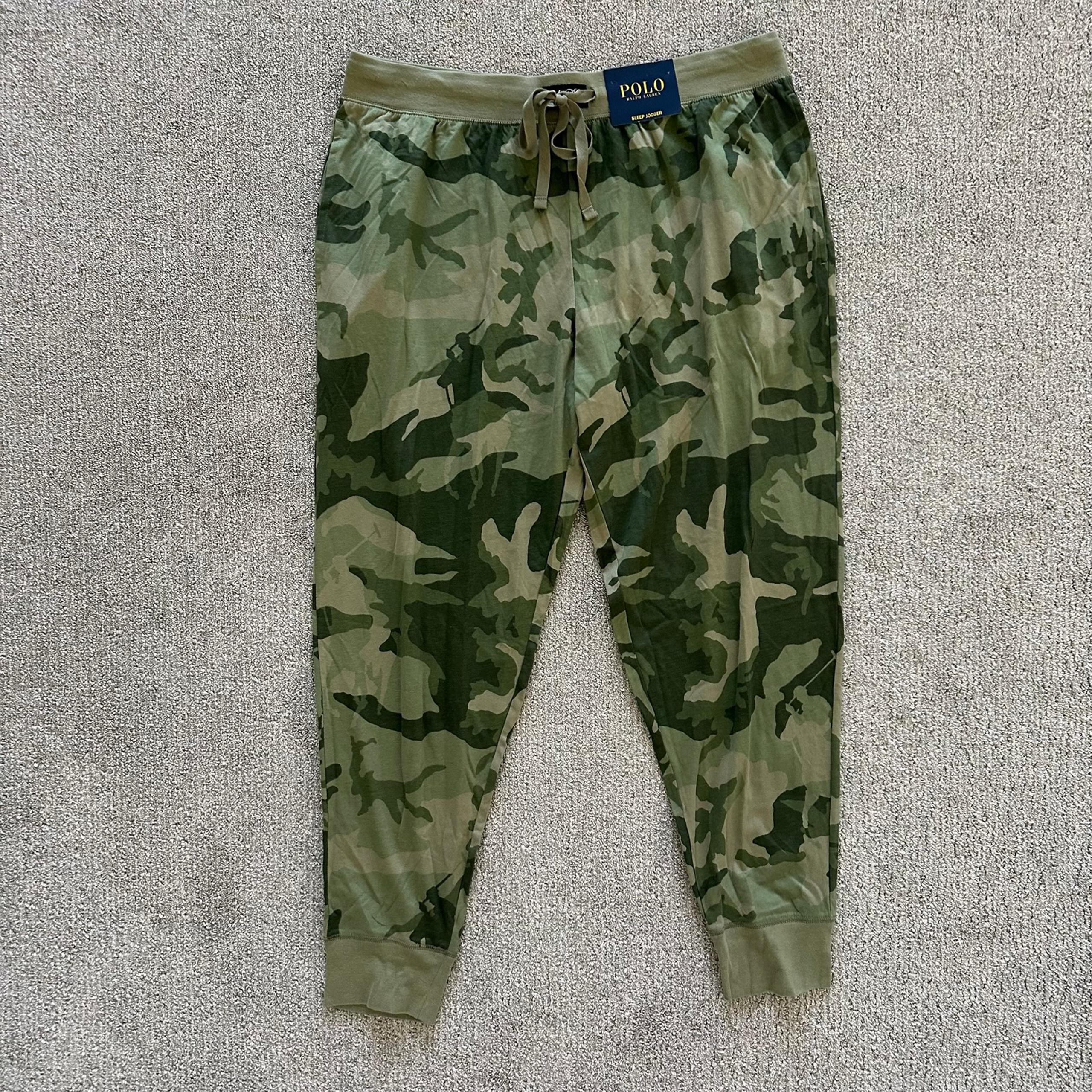 Polo Ralph Lauren Men's Lightweight Logo Sleep Jogger Pants, XL, Camoflauge