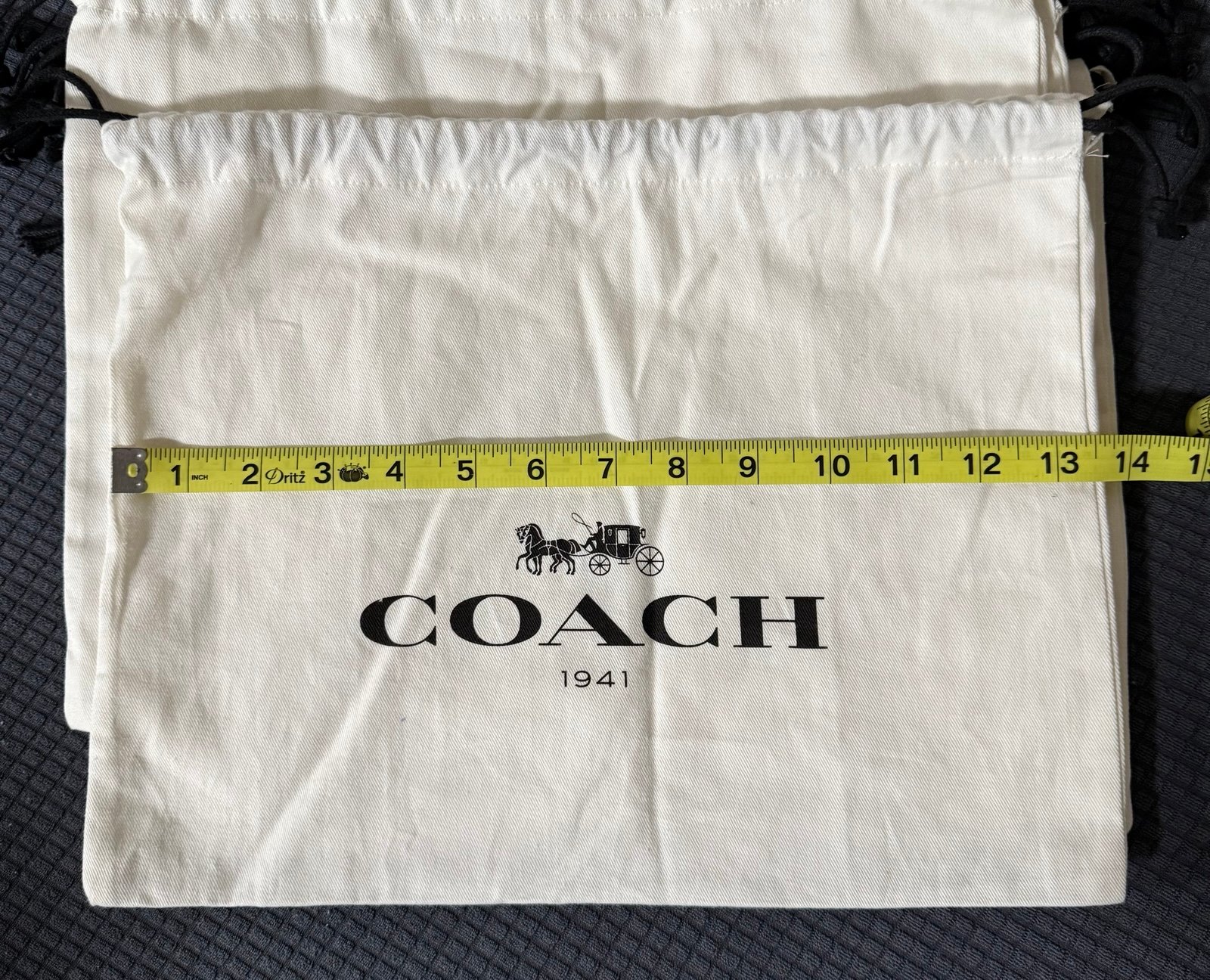 Coach 1941 Cotton Dust Cover 14x11 small size euc