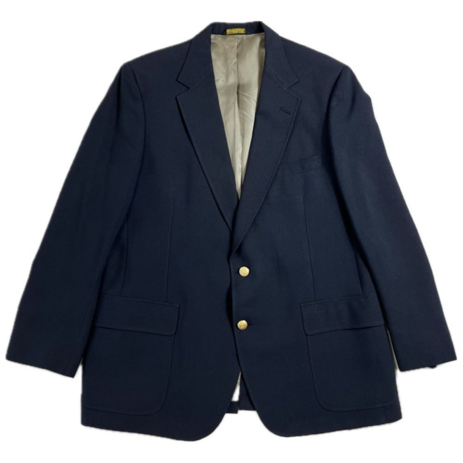 The SansABelt Men's Navy Blazer Unique Gold Buttons Academic Vintage Fashion
