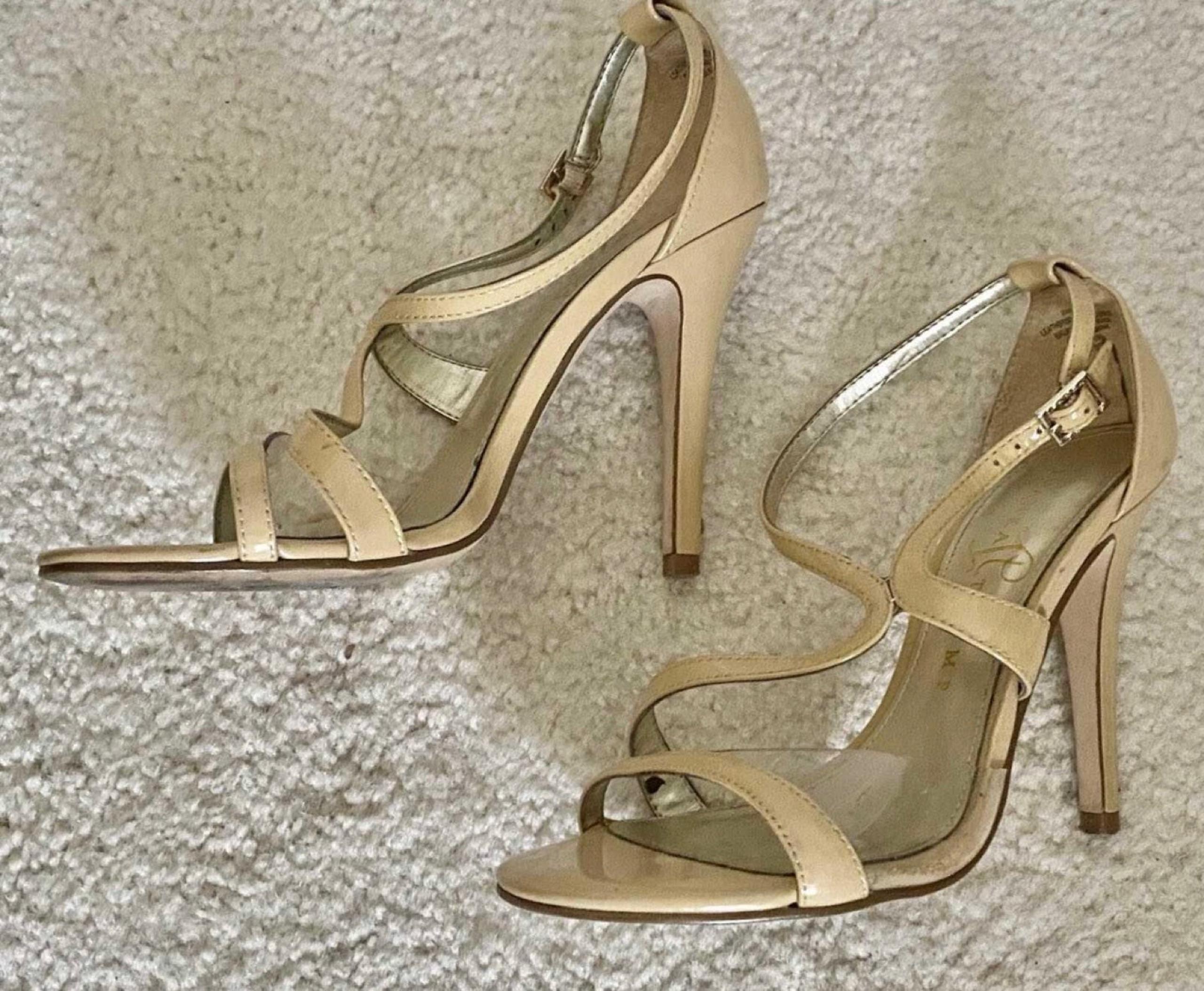 Ivanka Trump Beige Leather Sandals Pump