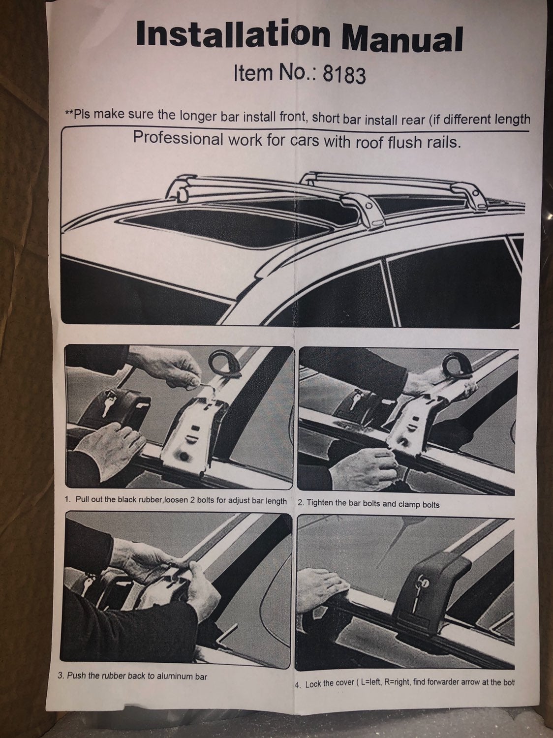 (New in box) roof rack