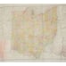 Rand-McNally New Commercial Atlas Map of Ohio With Railroad Steamer Lines 1920s