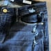 Frame Jeans Women 31x24.5 Blue Le Garcon Crop Distressed Dark Wash