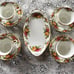 ROYAL ALBERT OLD COUNTRY ROSES 9 PC COMPLETER TEA SET-TEACUPS-SAUCERS-TRAY/PLATE