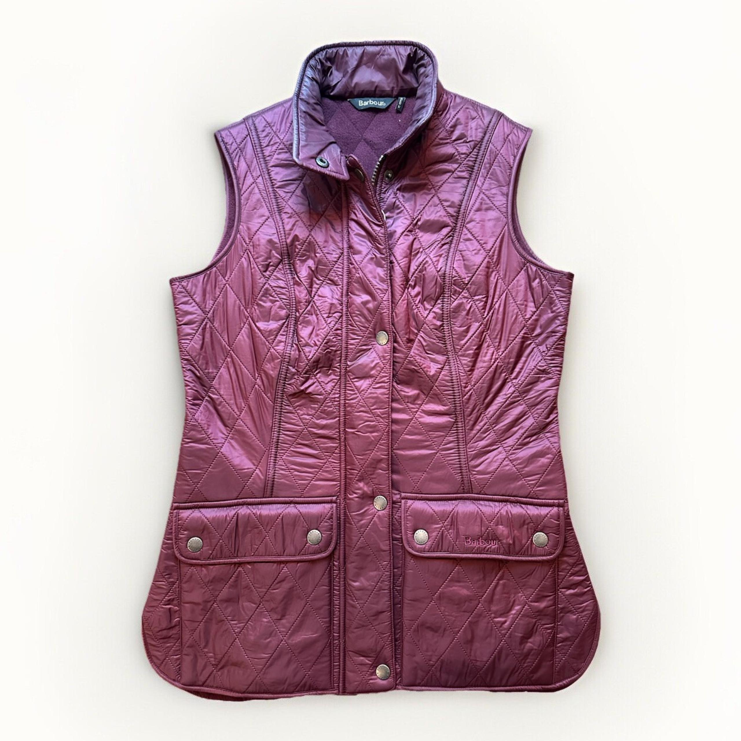 Barbour Cavalry Gilet Womens Quilted Waistcoat Vest Size US 4 Fleece Lined