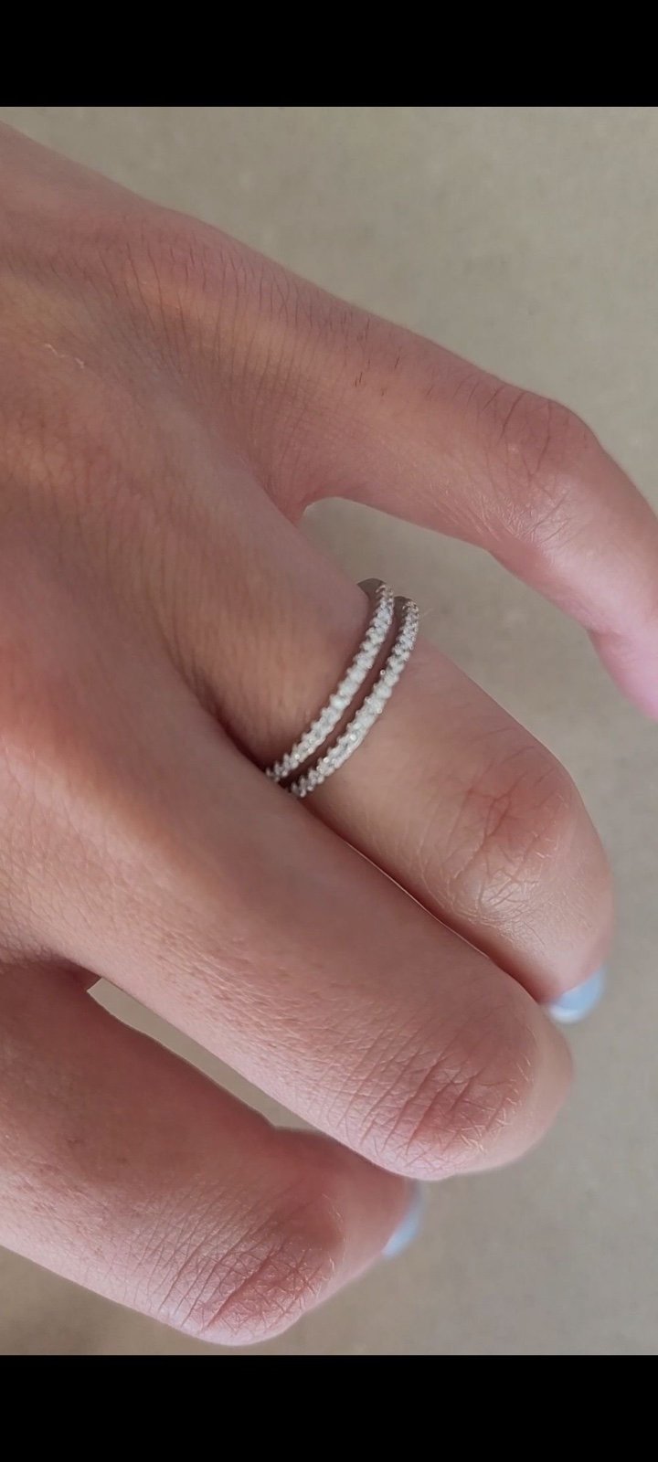*SALE* Moissanite Diamond Engagement Double Band