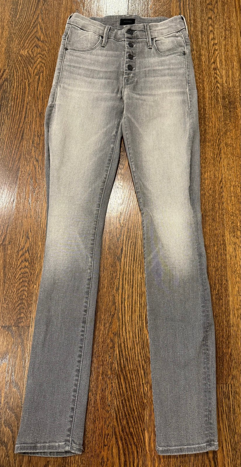 Mother Jeans Womens 24 The Pixie Supermoon Button Fly Skinny Distress Stretch
