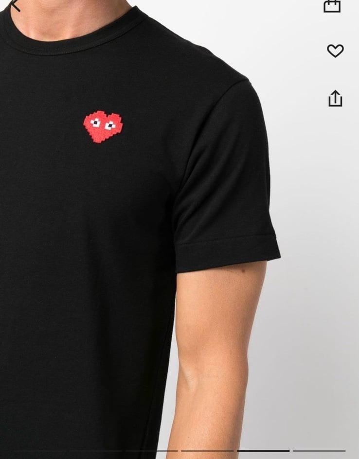 Comme des garcons play logo patch cotton t shirt