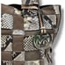 Michael Kors Dark Dune Khaki Vivian Python Snake Print Satchel Woven Tote Bag Sh