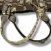 Michael Kors Dark Dune Khaki Vivian Python Snake Print Satchel Woven Tote Bag Sh