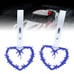 NEW 2PCS BARBED WIRE BLUE JDM TSURIKAWA RING WHITE Handle Strap Drift Charm