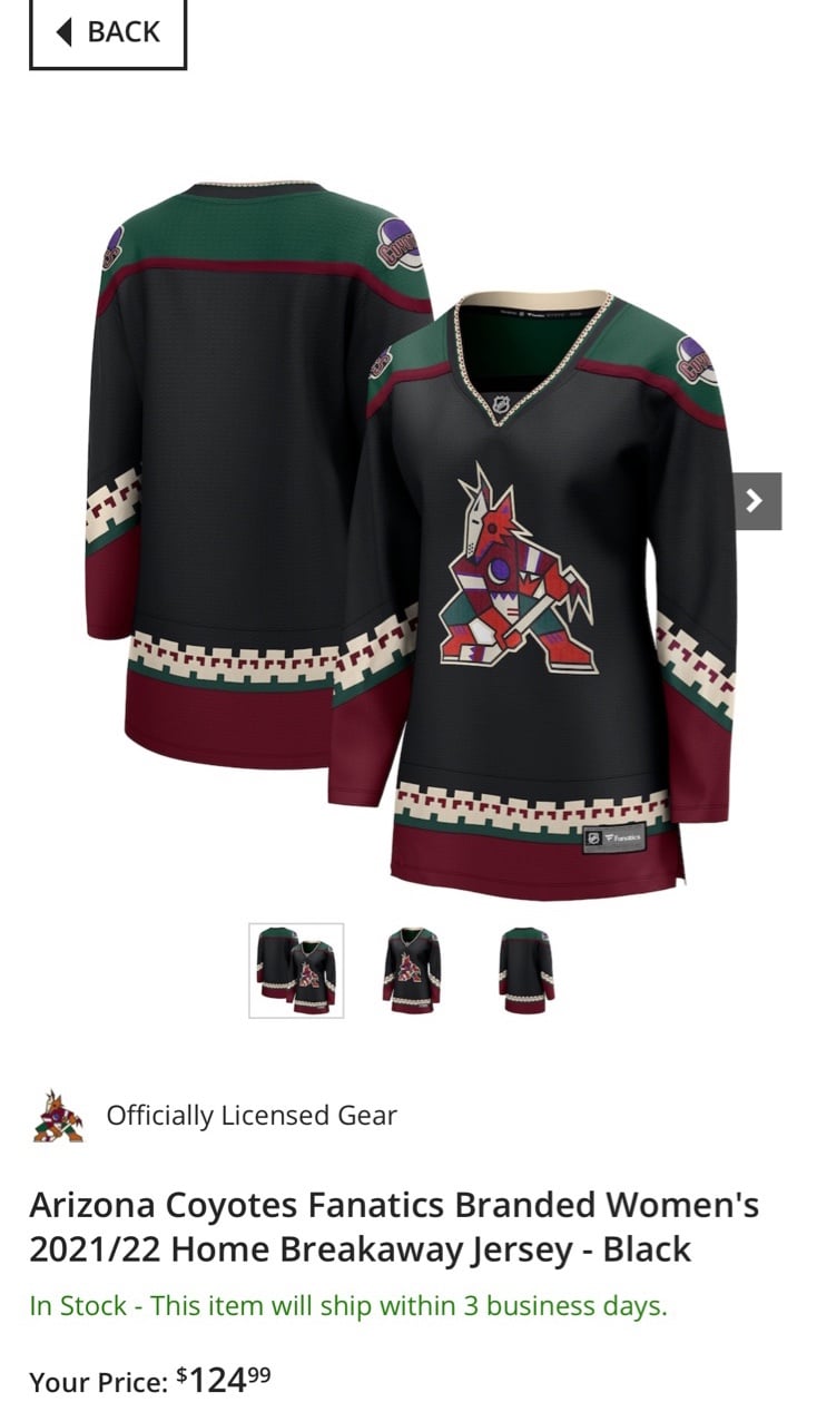 Coyotes hockey jersey size medium NWT