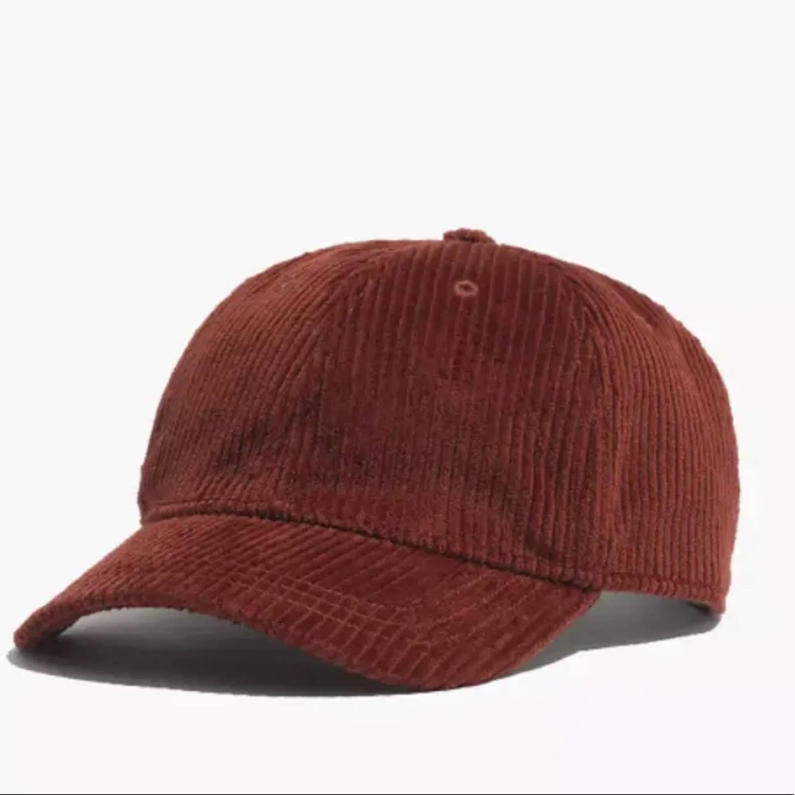 NEW Madewell Women's Corduroy Baseball Cap in Burnished Mahogany ONE SIZE