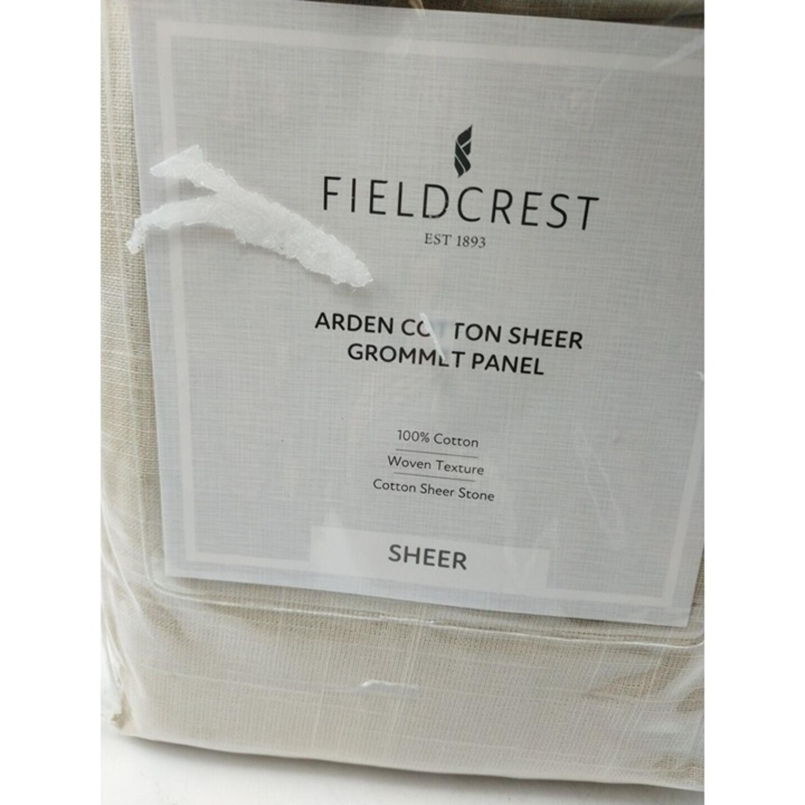 Fieldcrest Arden Cotton Sheer Grommet Panel 50in x 108in Stone set of 2