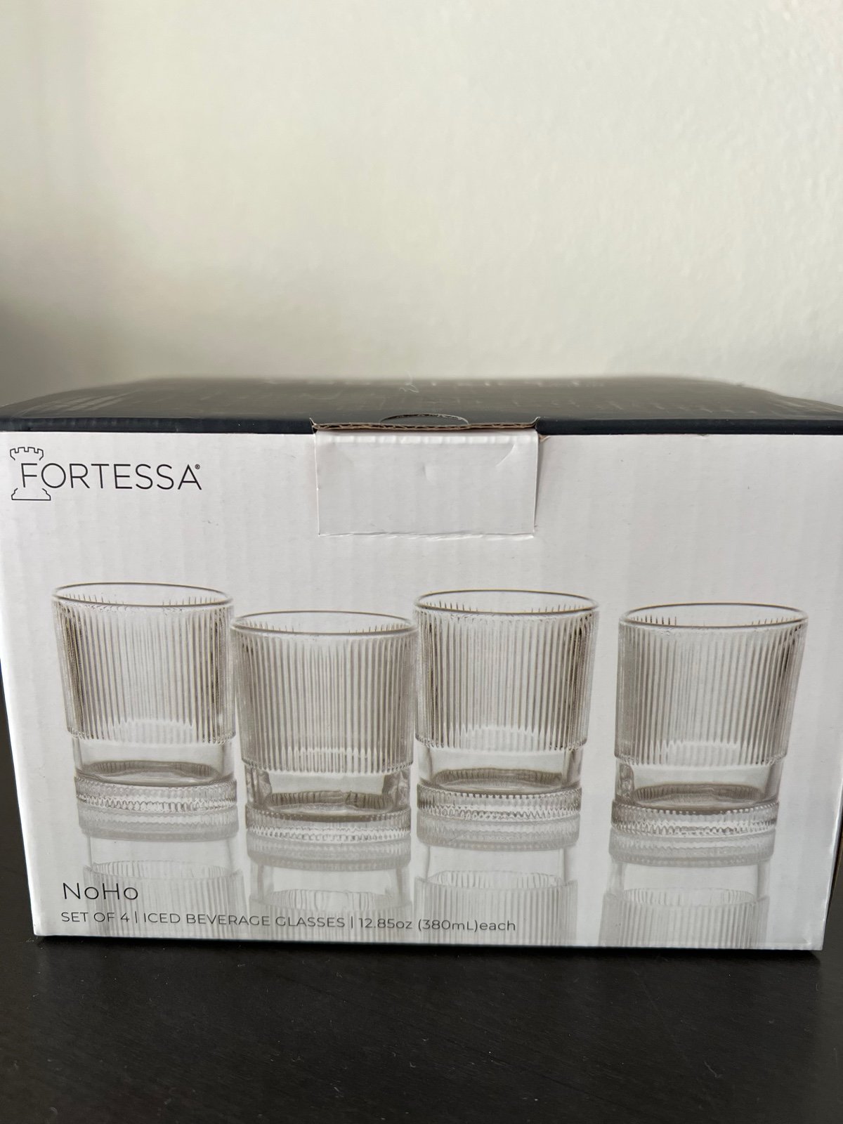 Fortessa NoHo Set of 4 Iced Beverage Glasses 12.85oz each