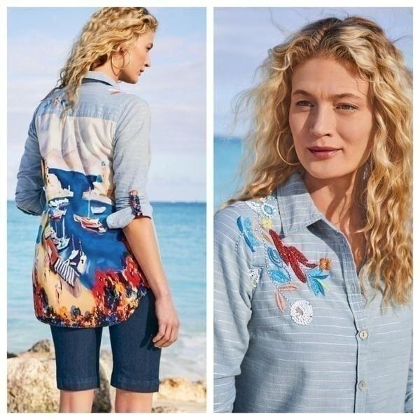 Soft Surroundings – Ammabella Shirt | chambray button-down shirt